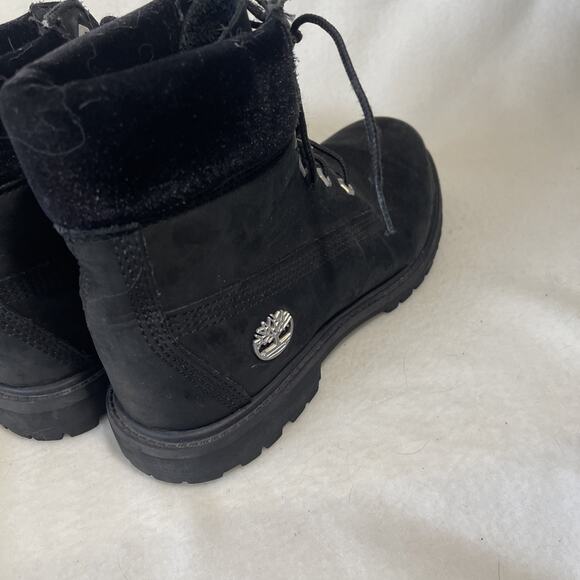 Timberland Women's Size 8 Black Nubuck Leather Boots , EUC! - Picture 5 of 6